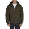 Levi's Quilted Puffer Hoodie Bomber Jacket In Green