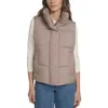 Levi's Quilted Puffer Vest In Gray