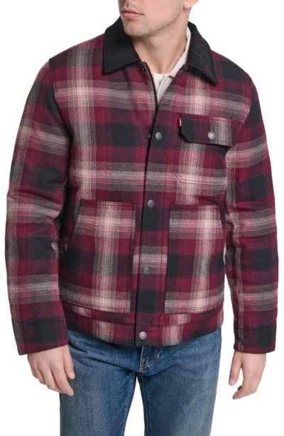 Levi's Quilted Work Jacket In Red