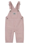 Levi's Railroad Stripe Cotton Overalls In Pink