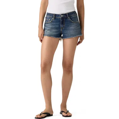 Levi's Raw Hem Denim Shorts In Blue