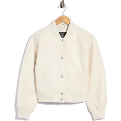 Levi's Relaxed Faux Leather Bomber Jacket In Neutral