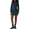 Levi's Retro Long Sleeve Denim Minidress In Blue