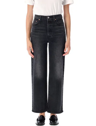 Levi's Ribcage Straight Ankle Jeans In Gray