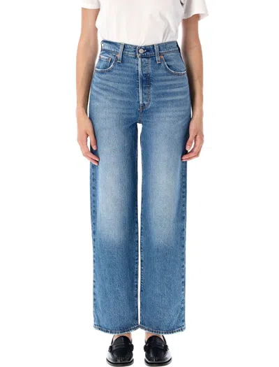 Levi's Ribcage Straight Ankle Jeans In Blue