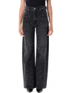 Levi's Ribcage Crystal-embellished Jeans In Black