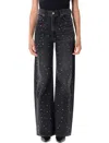 Levi's Ribcage Crystal Wide Leg Jeans In Black