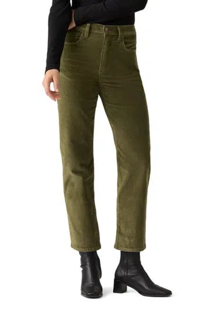 Levi's Ribcage High Waist Ankle Straight Leg Corduroy Jeans In Green