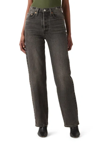 Levi's Ribcage High Waist Straight Leg Jeans In Gray