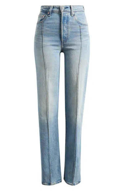 Levi's Ribcage Seamed Straight Leg Jeans In Blue