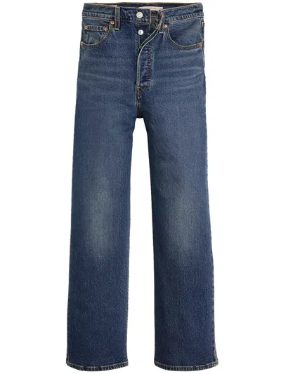 Levi's Ribcage Straight Ankle Clothing In Blue