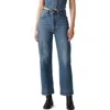 Levi's Ribcage Tailored High Waist Ankle Straight Leg Jeans In Blue