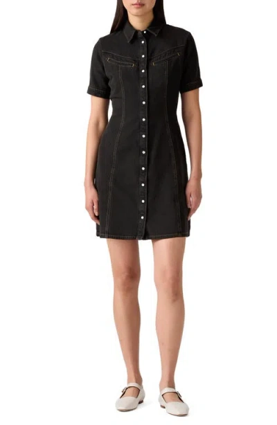 LEVI'S LEVI'S RINOA SHORT SLEEVE DENIM SHIRTDRESS