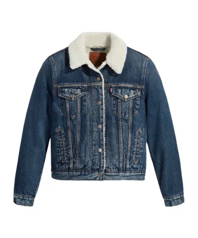 Levi's Sherpa-lined Denim Jacket In Blue
