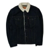Levi's Sherpa Trucker Jacket 'navy' In Black