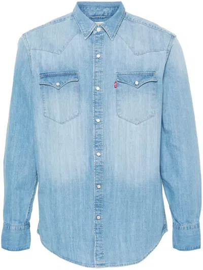 Levi's Barstow Western Shirt In Light Blu