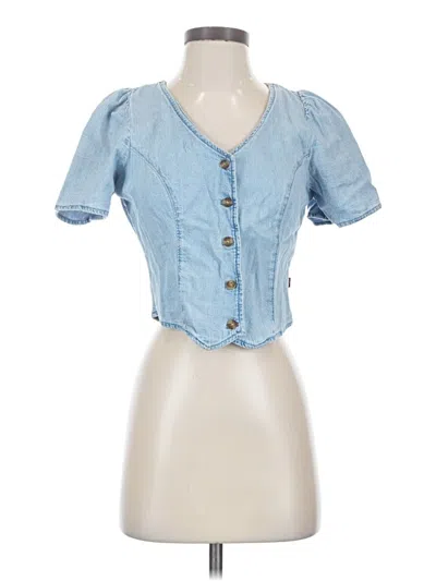 Pre-owned Levi's Short Sleeve Blouse In Blue