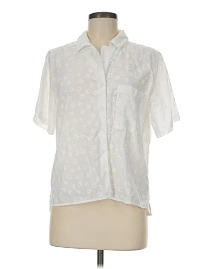 Pre-owned Levi's Short Sleeve Blouse In Ivory