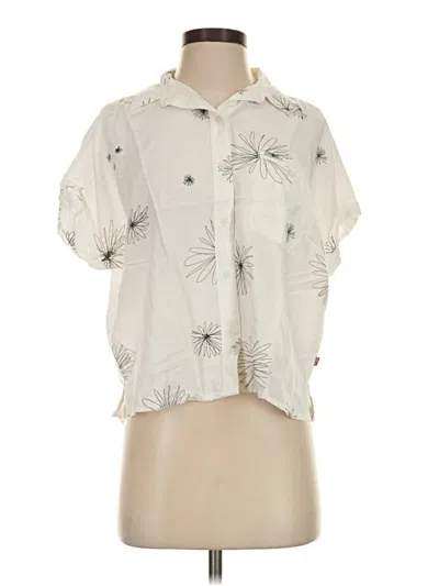 Pre-owned Levi's Short Sleeve Blouse In Ivory