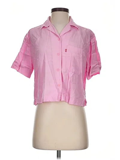 Pre-owned Levi's Short Sleeve Blouse In Pink