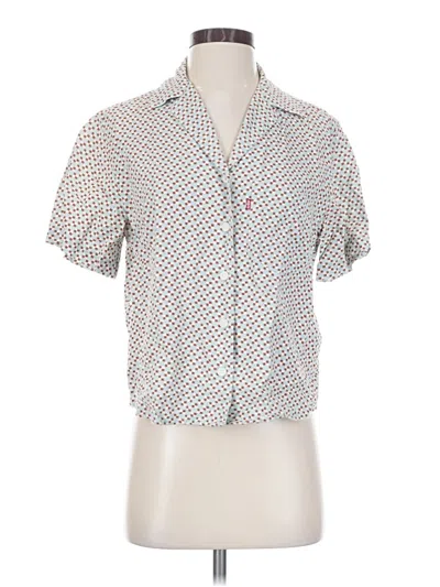 Pre-owned Levi's Short Sleeve Blouse In Silver