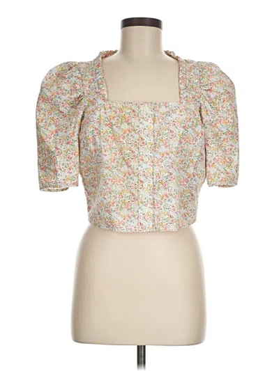 Pre-owned Levi's Short Sleeve Blouse In White