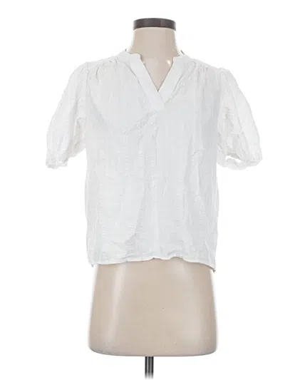 Pre-owned Levi's Short Sleeve Blouse In White