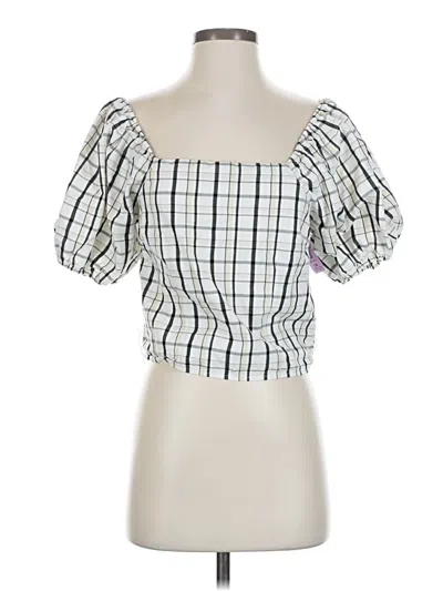 Pre-owned Levi's Short Sleeve Blouse In White