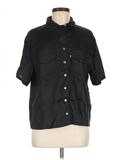 Pre-owned Levi's Short Sleeve Button Down Shirt In Black