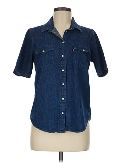 Pre-owned Levi's Short Sleeve Button Down Shirt In Blue