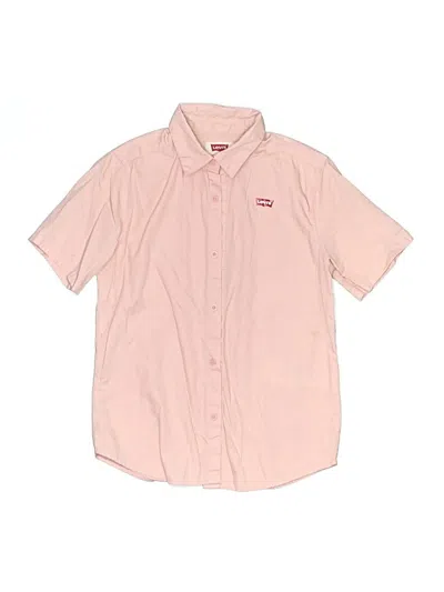 Pre-owned Levi's Kids'  Short Sleeve Button Down Shirt In Pink