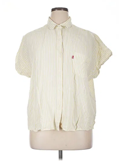 Pre-owned Levi's Short Sleeve Button Down Shirt In Yellow