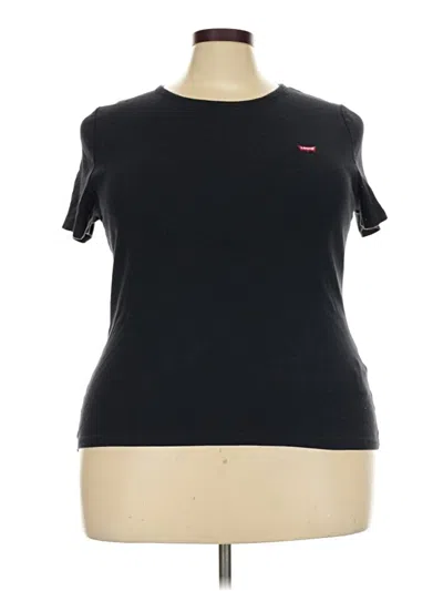 Pre-owned Levi's Short Sleeve Top Black Crew Neck Tops