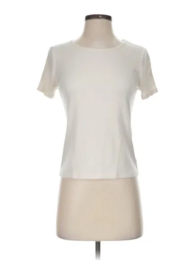 Pre-owned Levi's Short Sleeve Top Ivory Crew Neck Tops