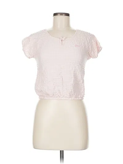 Pre-owned Levi's Short Sleeve Top Pink Keyhole Neckline Tops