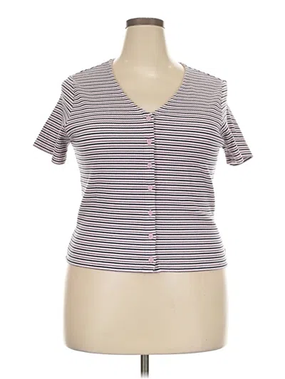 Pre-owned Levi's Short Sleeve Top Pink Sweetheart Neckline Tops