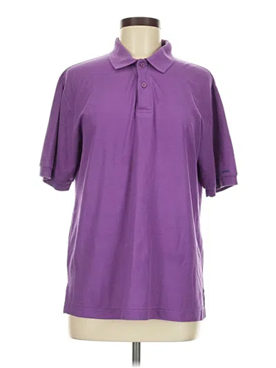 Pre-owned Levi's Short Sleeve Top Purple Collared Neckline Tops