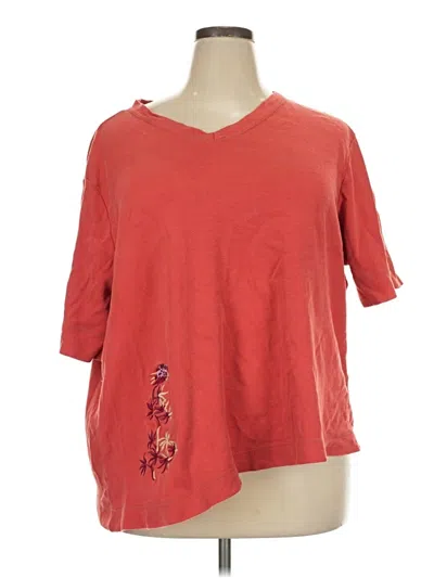 Pre-owned Levi's Short Sleeve Top Red V-neck Tops