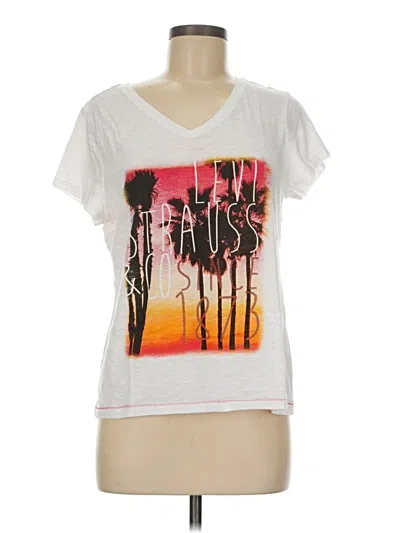 Pre-owned Levi's Short Sleeve T-shirt In White