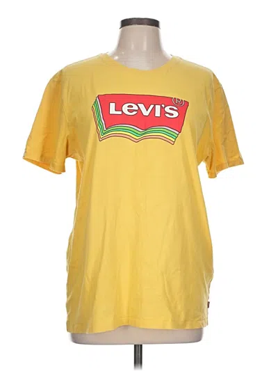 Pre-owned Levi's Short Sleeve T-shirt In Yellow