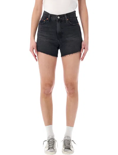 Levi's Levi S Ribcage Denim Shorts In Black