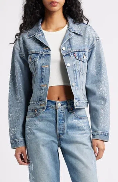 Levi's Shrunken '90s Denim Trucker Jacket In Blue