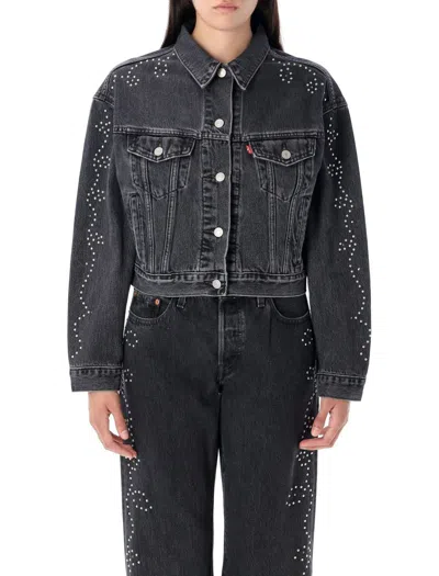 Levi's Shrunken '90s Trucker Denim Jacket In Black