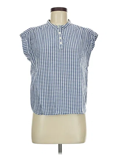 Pre-owned Levi's Sleeveless Button Down Shirt In Blue