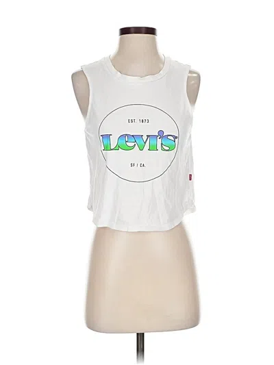 Pre-owned Levi's Sleeveless T-shirt In White