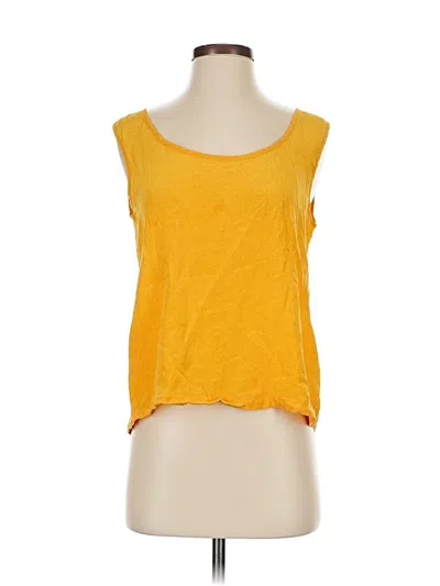 Pre-owned Levi's Sleeveless Top Yellow Scoop Neck Tops