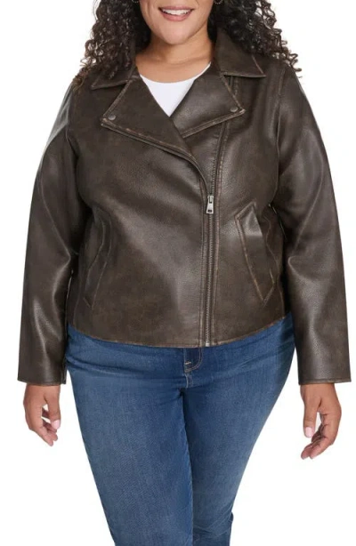 LEVI'S LEVI'S SLIM FIT FAUX LEATHER MOTO JACKET
