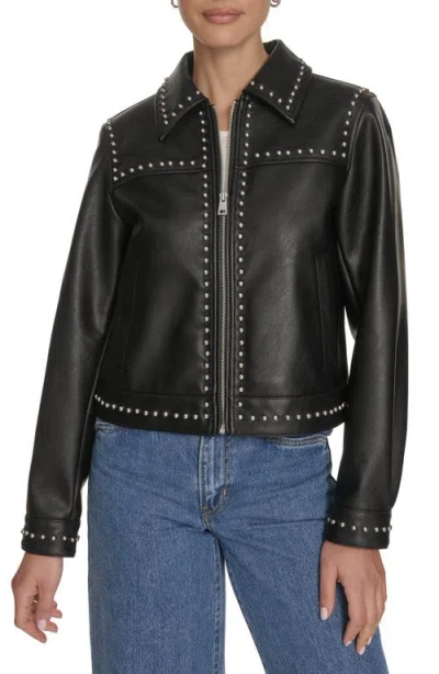 LEVI'S LEVI'S STUDDED FAUX LEATHER JACKET