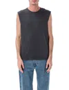 Levi's Sleeveless Cotton T-shirt In Black