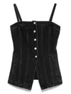Levi's Tailored Bustier Open Mind Vest Clothing In Black